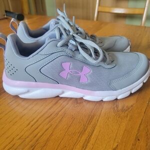 Under Armour Gray and Pink Athletic Shoes